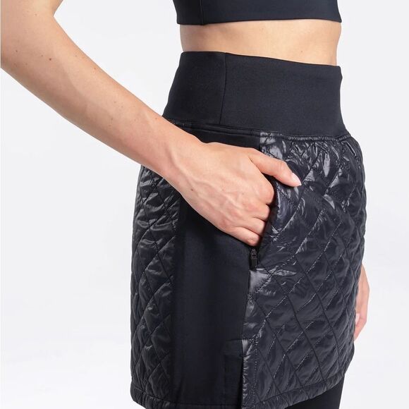 Size Small LOLE Thermal Quilted Faux Leather Skirt - Picture 2 of 4